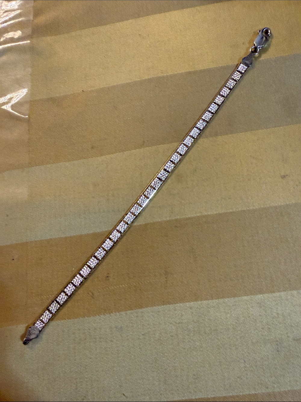 Sterling silver two tone herringbone Bracelet